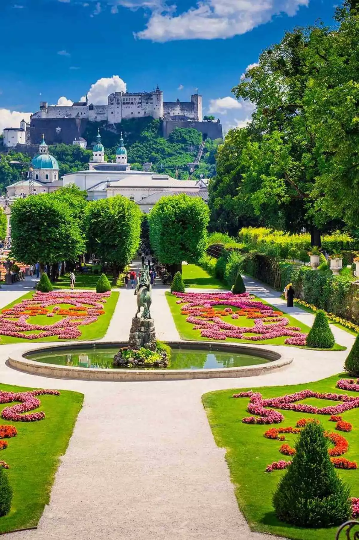 Festung Hohensalzburg Malerisch angelegte Gartenanlagen in Salzburg